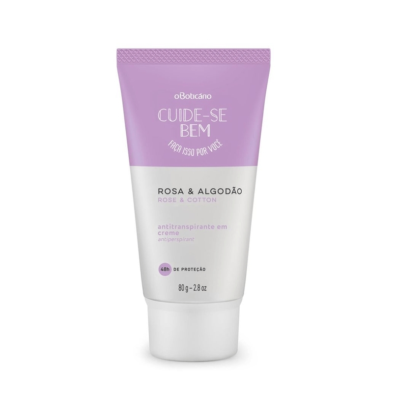 Antitranspirante em Creme Cuide Se Bem Rosa e Algodão, 80g - DSC