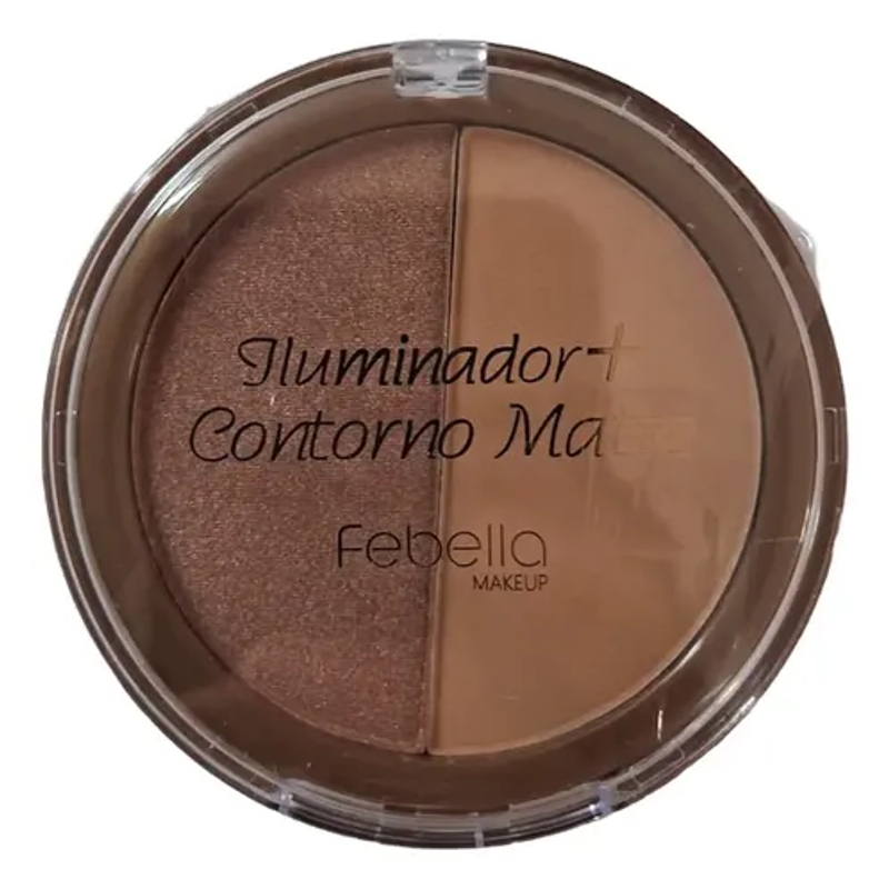 Iluminador + Contorno Matte Febella Makeup - Cor A