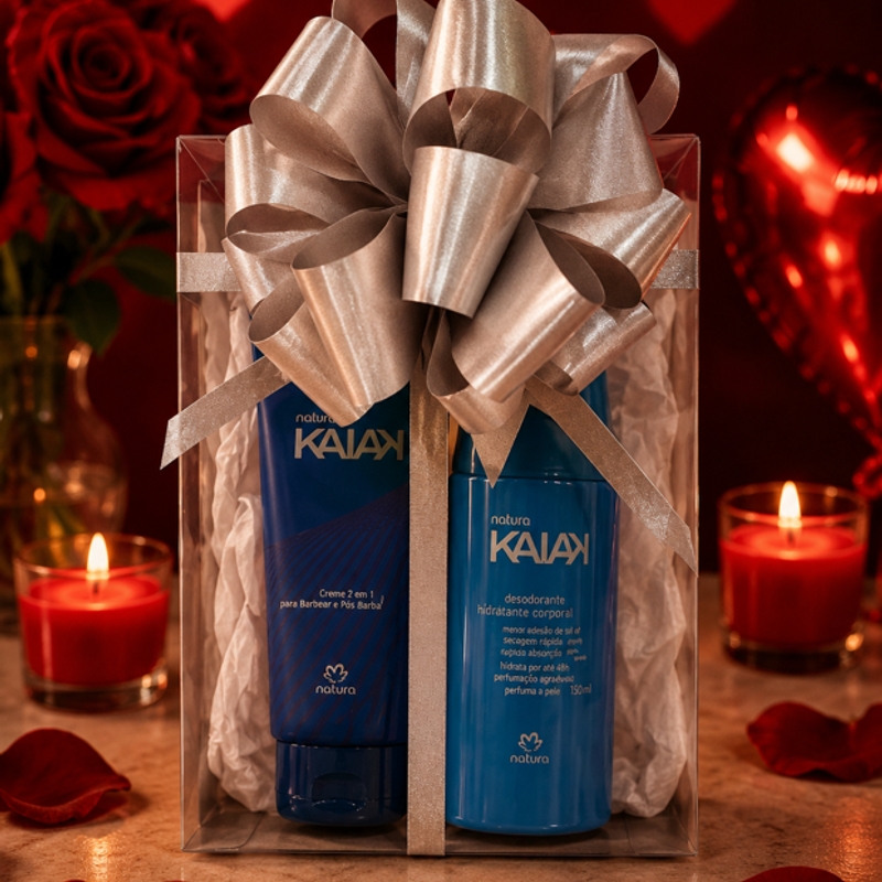 Kit Kaiak Tradicional Hidratante e Creme p/barbear 2 em 1