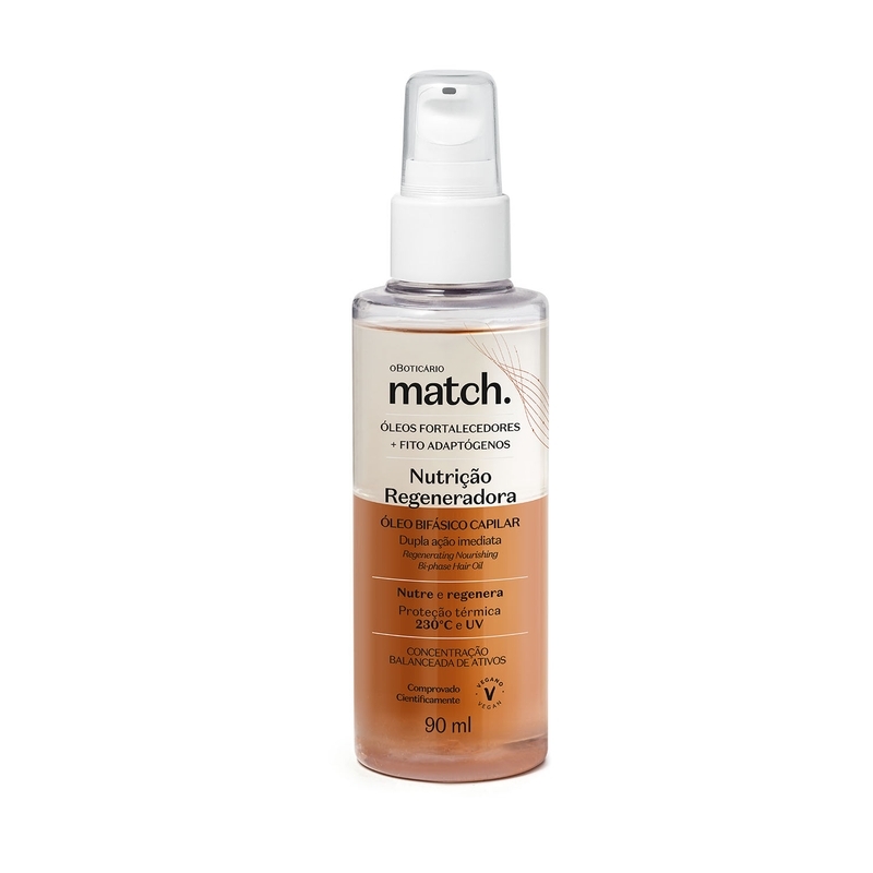 Óleo Bifásico Capilar Match Nutrição Regeneradora  90Ml
