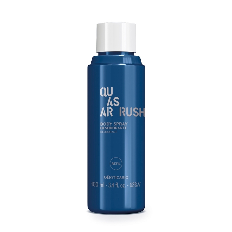 Refil Body Spray Quasar Rush Desodorante 100Ml