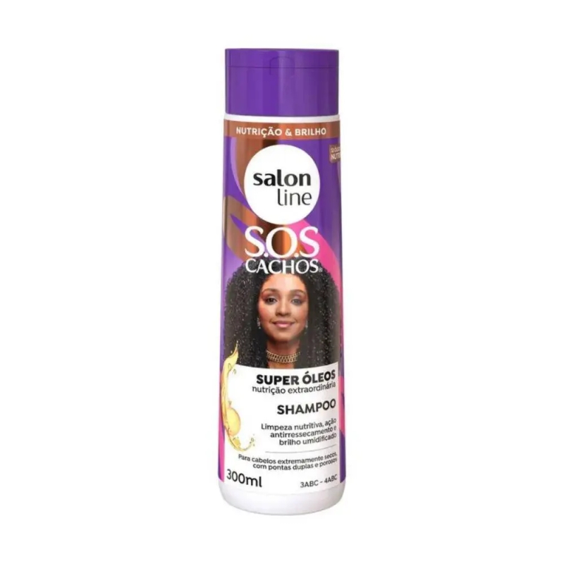 Shampoo Salon Line Sos Cachos Super Óleos Controle do Frizz 300ml