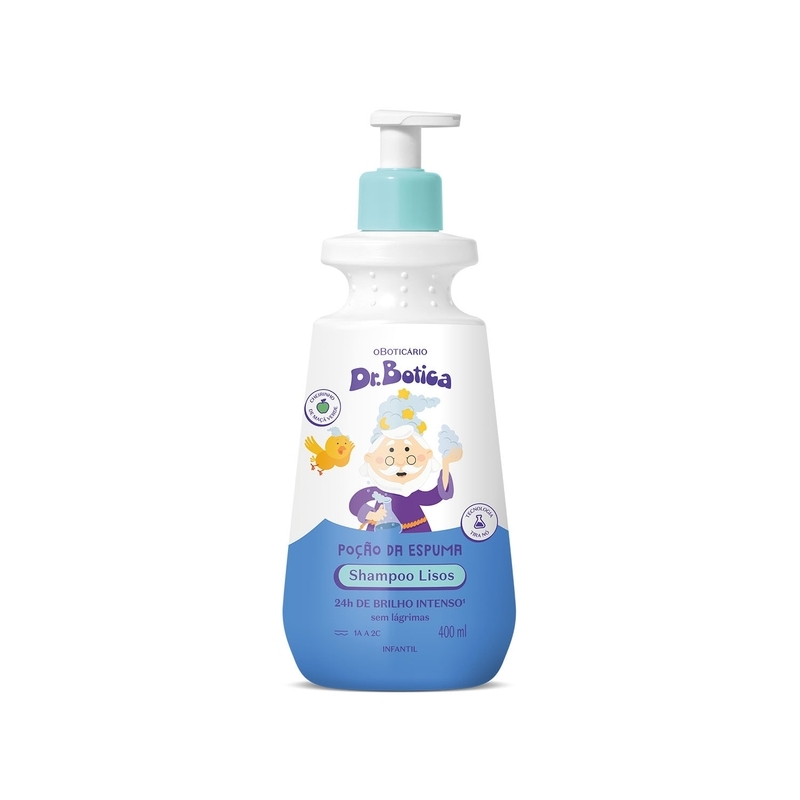 Shampoo Infantil Cabelos Lisos 1A à 2C Dr.Botica Poção da Espuma 400ml