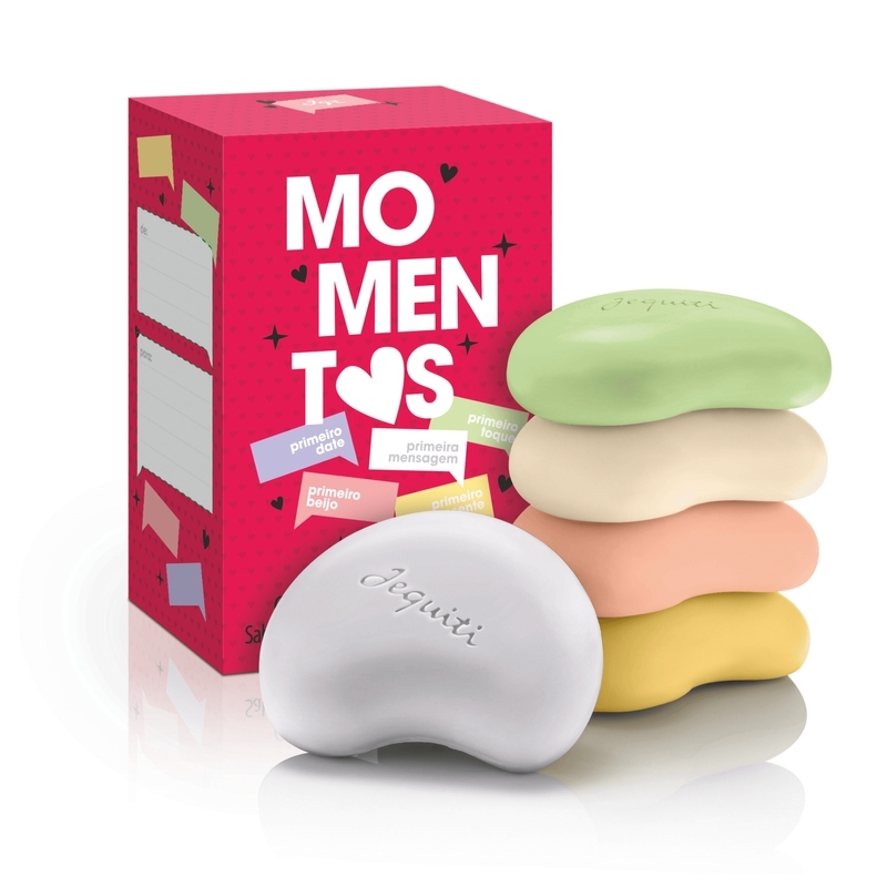 Estojo Sabonete Hidratante Momentos, 5 x 80g