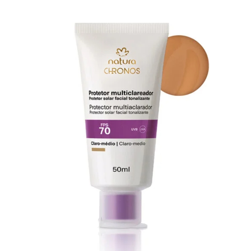 Protetor Clareador FPS 70 Chronos Derma 50 ml ( Claro Médio)