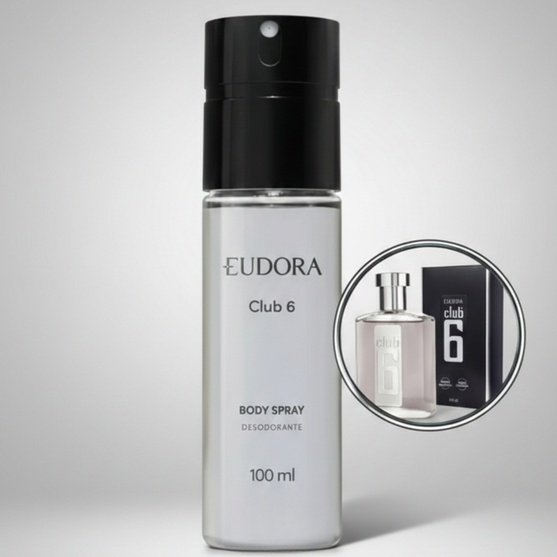 BODY SPRAY DESODORANTE MASCULINO CLUB 6 100ML - foto 4