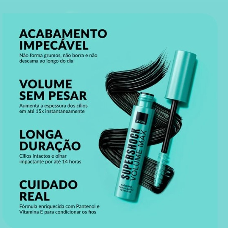 Máscara para Cílios Avon Supershock Volume Max - foto 3