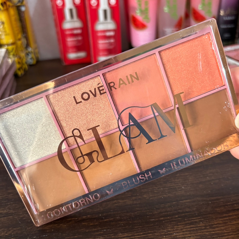 Paleta Blush/Iluminador/Contorno LoveRain