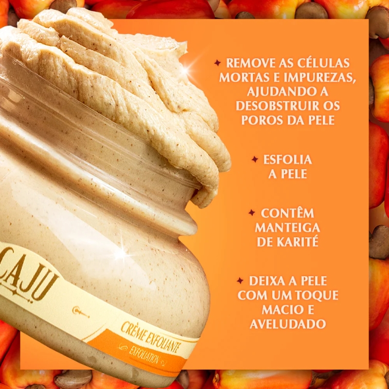 Creme Esfoliante Caju 200ml - foto 3