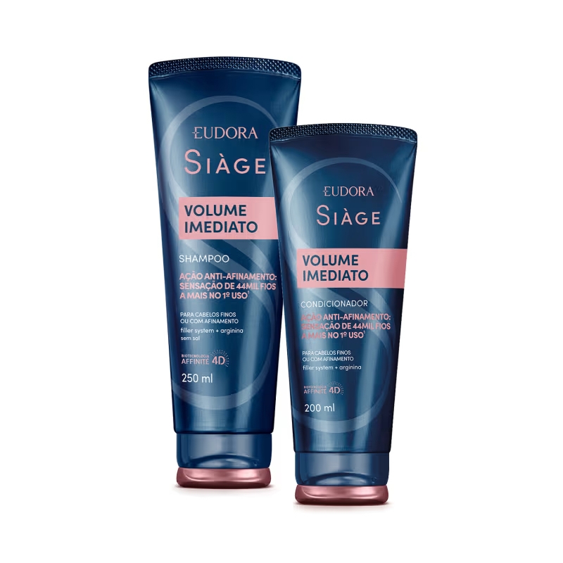 Combo Siàge Volume imediato: Shampoo 250ml + Condicionador 200ml - Eudora