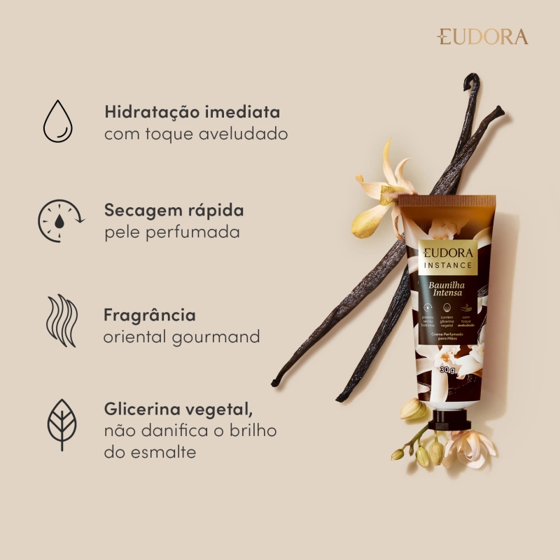 Creme Perfumado Para Mãos Instance Baunilha Nuit 30g - foto 2