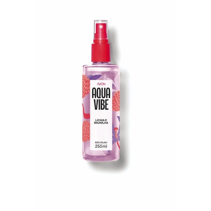 Aquavibe Desodorante Body Splash Lichia e Baunilha Fragrância 250ml - 250 ml