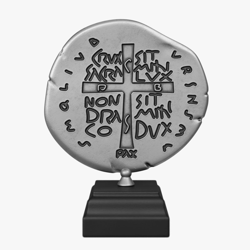 Sacramental Medalha das Duas Cruzes - Prata Velha
