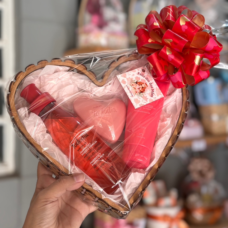 Presente Coração Framboesa e Pimenta Vermelha