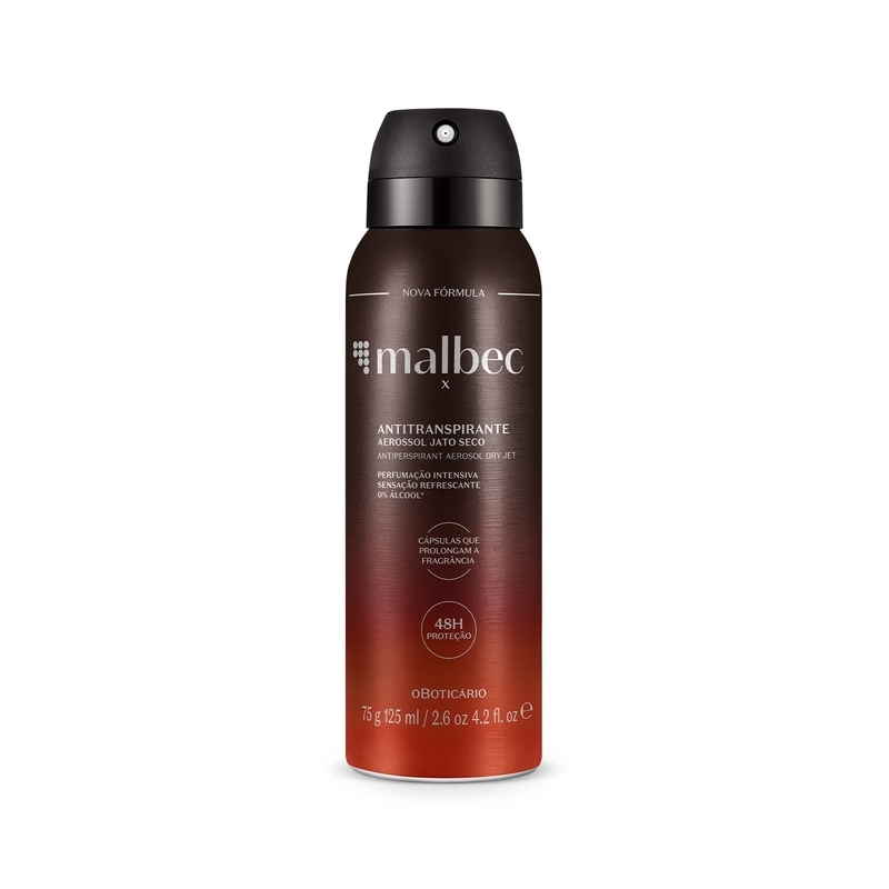 Desodorante Antitranspirante Aerossol Malbec X 75G/125Ml