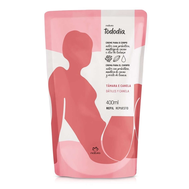 Tododia Tâmara e Canela Refil Creme Nutritivo para o Corpo - 400ml