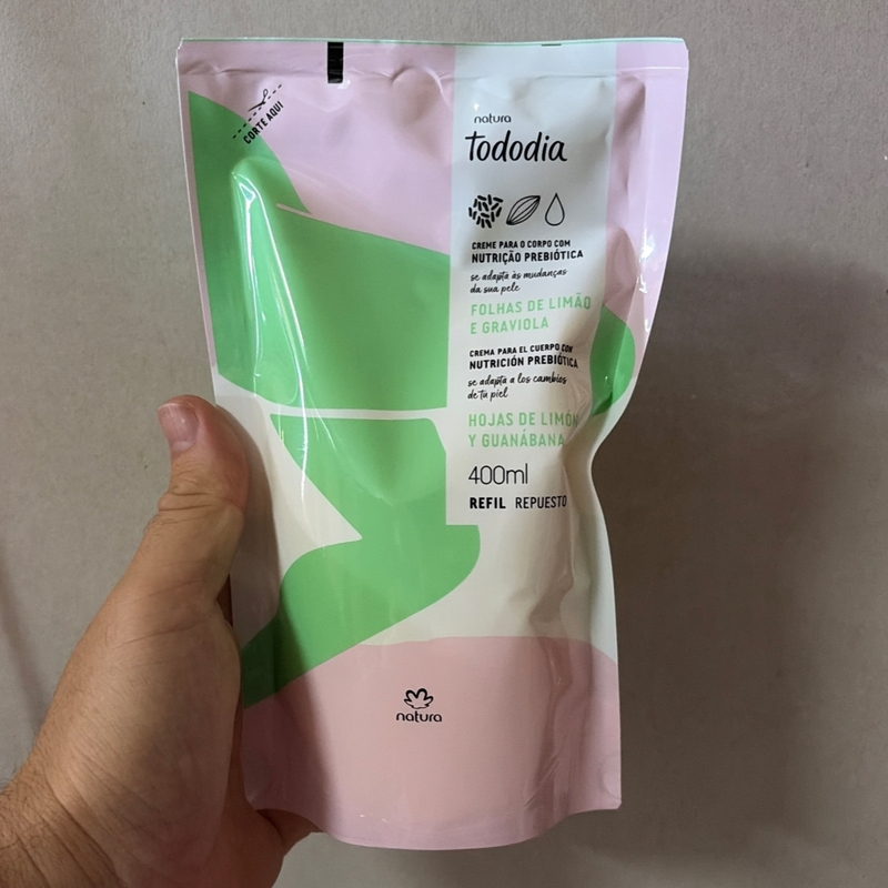 Refil Creme Desodorante Corporal Folhas De Limão E Graviola 400ml