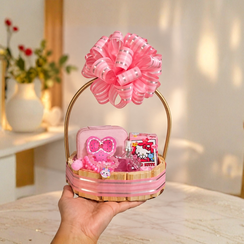 CESTA HELLO KITTY PRESENTE FEMININO INFANTIL