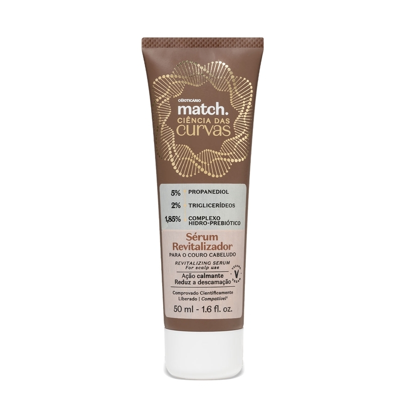 Sérum Revitalizador Para O Couro Cabeludo Match Ciência Das Curvas 50ml - Boticário