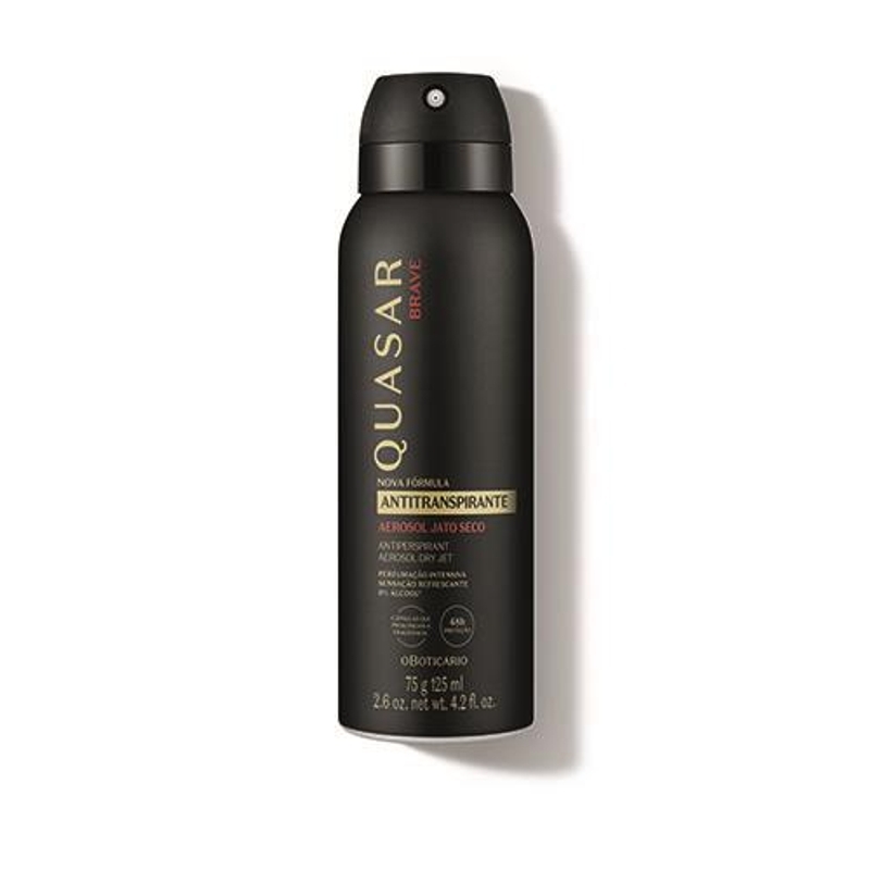 Desodorante Antitranspirante Aerosol Quasar Brave 75G/125Ml