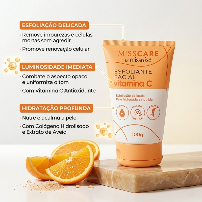 Esfoliante facial de vitamina C - 100g - foto 2
