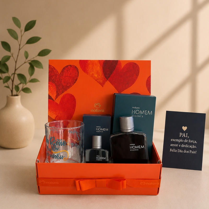Kit Natura Homem Essence (Caneca, Perfume 100ml e 25ml)