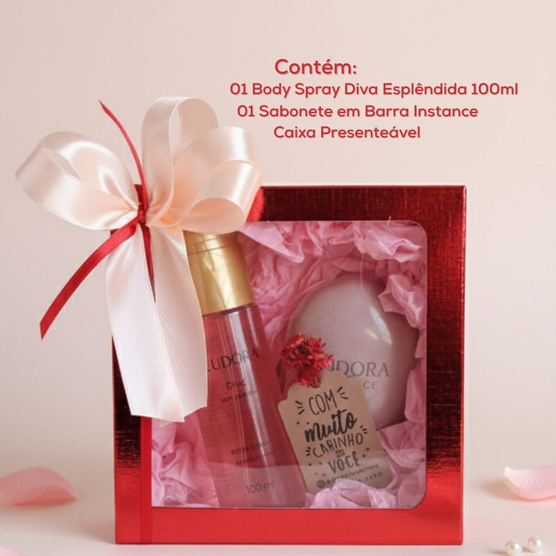 Presente Feminino Body Spray Eudora Diva Esplêndida 100ml + Sabonete em Barra Eudora - foto 2