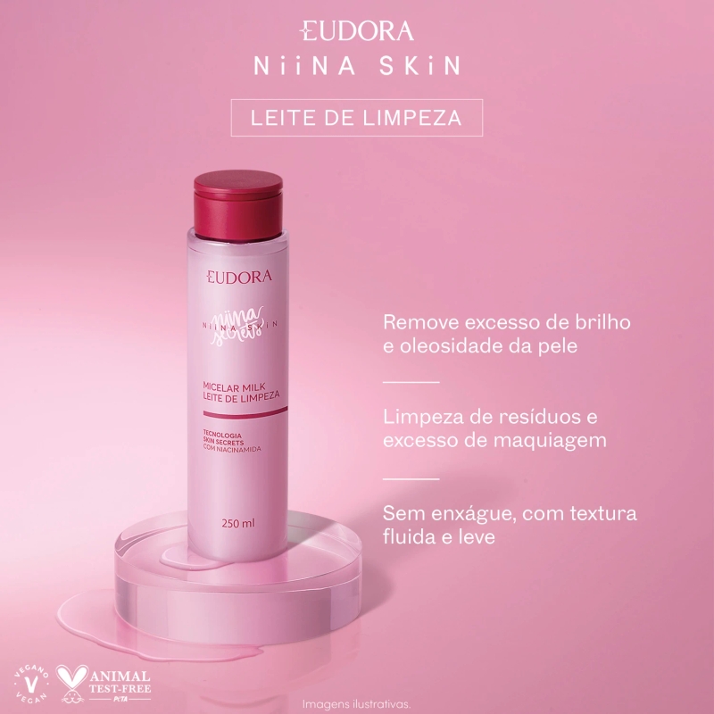 Micelar Milk Leite De Limpeza Niina Secrets Skin 250Ml - foto 2