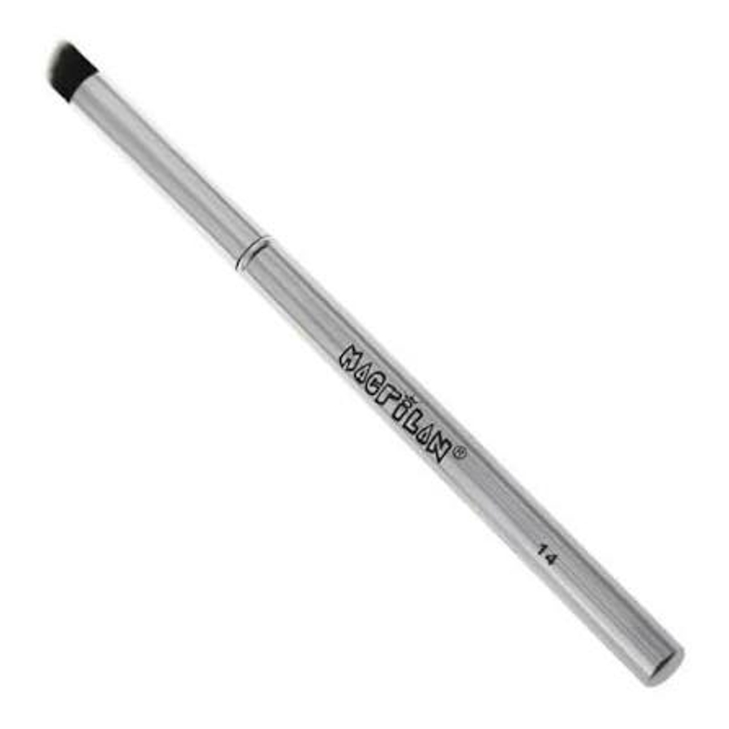 Pincel de precisão kabuki chanfrado linha silver