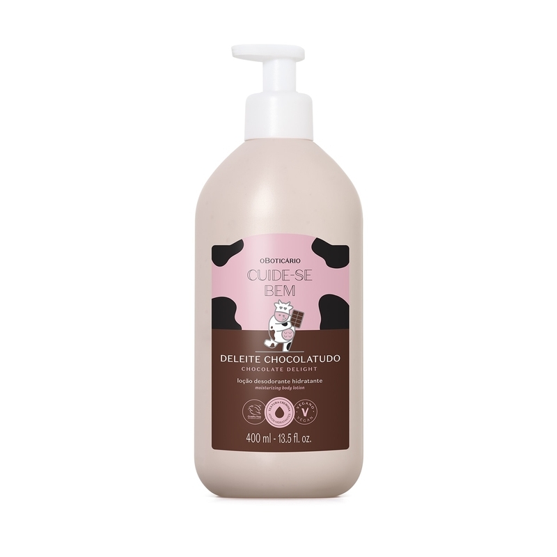Loção Desodorante Hidratante Corporal Cuide-Se Bem Deleite Chocolatudo 400Ml