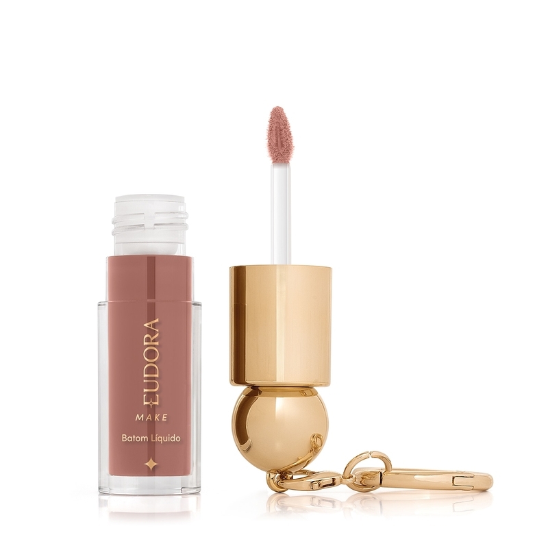 Batom Líquido Cremoso Eudora Make O Diabo Veste Prada Fashion Icon Caramel 4ml