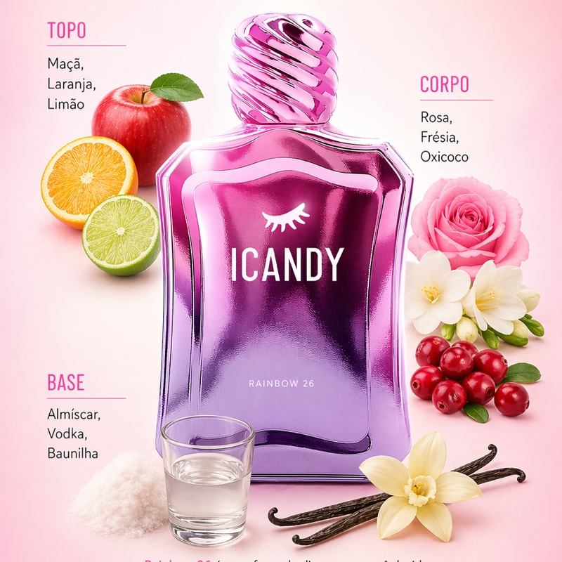 Colônia ICANDY RAINBOW 26 100ML