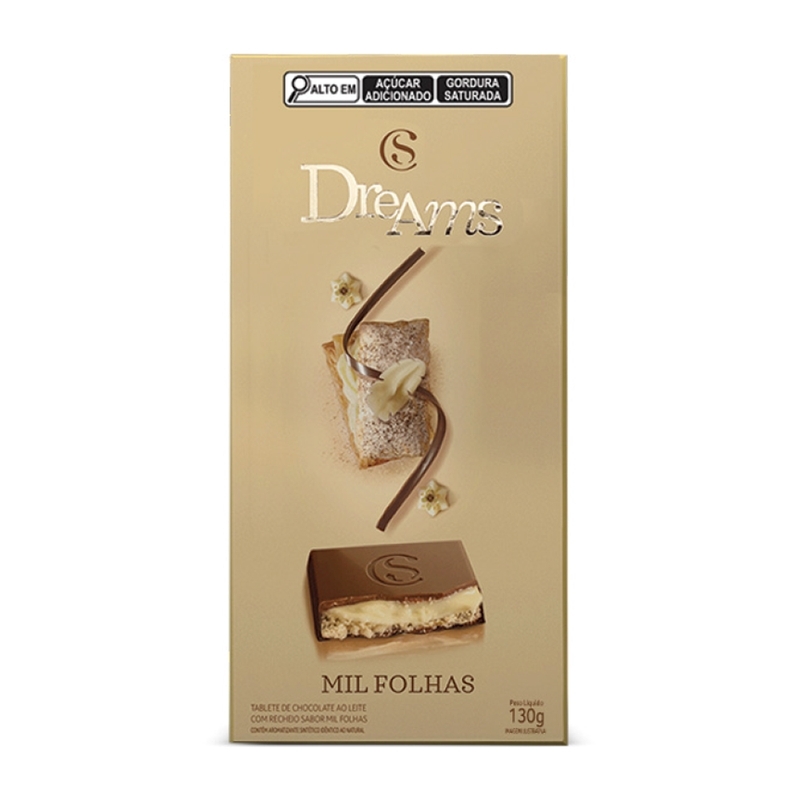 Tablete Dreams Mil Folhas 130g