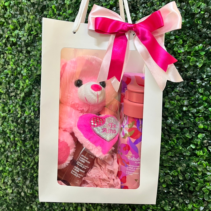 Presente Natura Flores (Body Splash + Hidratante + Urso Te Amo)