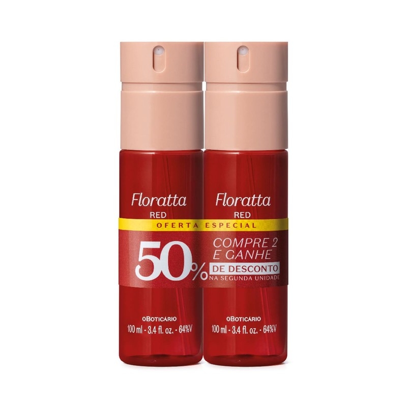 Kit Body Spray Desodorante Floratta Red 100Ml (2 Itens)