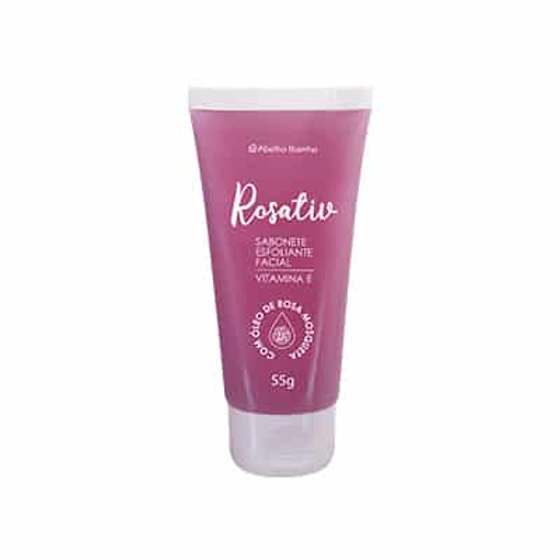 Rosativ Sabonete Esfoliante Facial Com Oleo de Rosa Mosqueta 55g