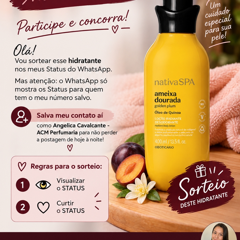 Loção Radiante Desodorante Corporal Nativa Spa Ameixa Dourada 400Ml