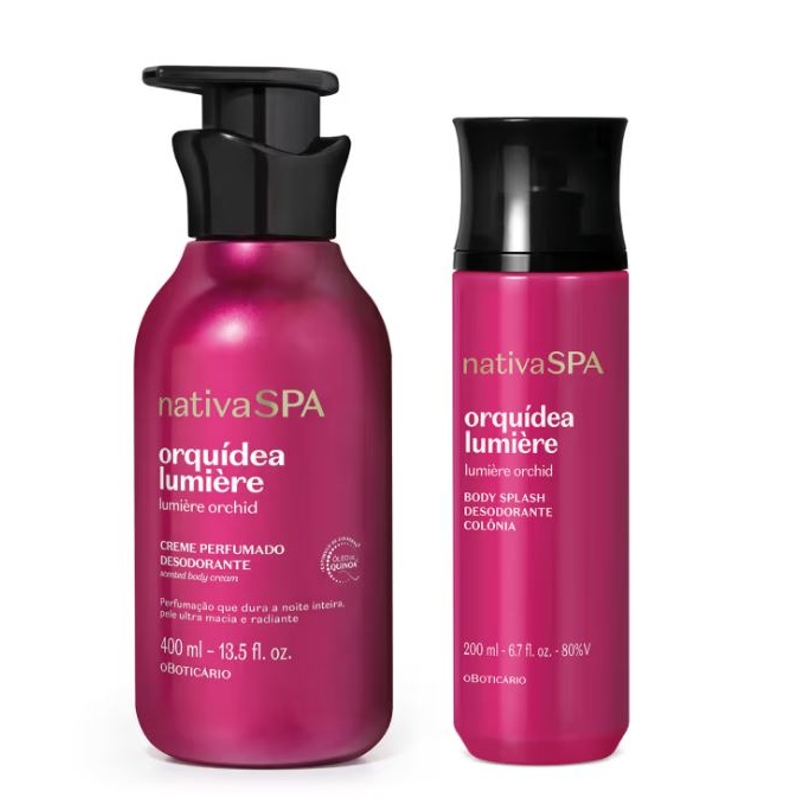Combo Nativa SPA Orquídea Lumière: Creme Perfumado Desodorante 400ml + Body Splash 200ml