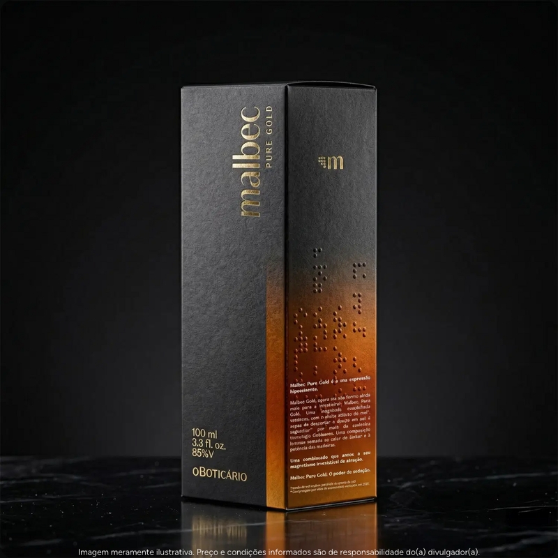 Malbec Pure Gold Desodorante Colônia 100Ml - foto 5