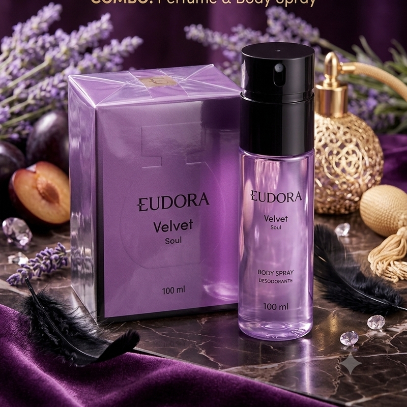 Combo Colônia E Body Spray Velvet