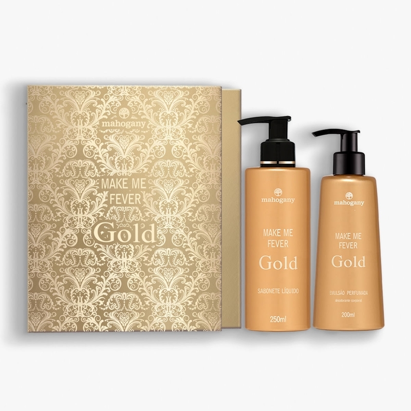 Kit Make me Fever Gold com Sabonete Líquido 250 ml e Hidratante 200 ml