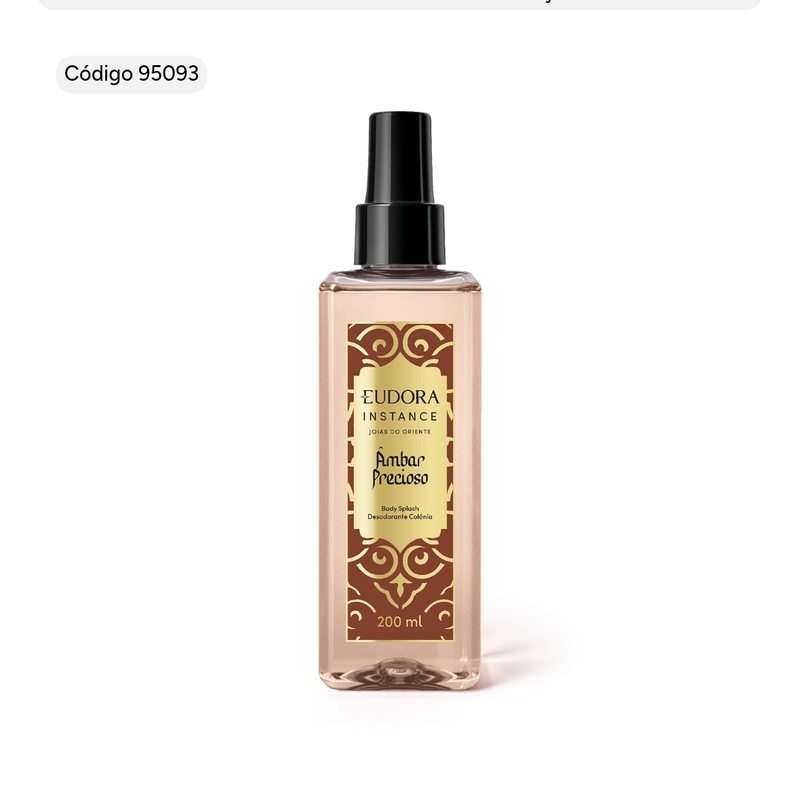 Body Splash Desodorante Colônia Instance Âmbar Precioso 200ml