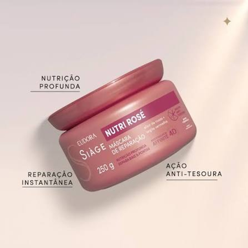 Máscara de Reparação Nutri Rosé Eudora Siàge - 250g