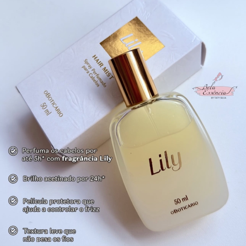 Spray Perfumado Para Cabelos Hair Mist Lily 50Ml
