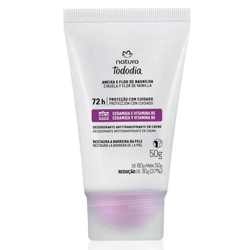Desodorante Antitranspirante em Creme Tododia Ameixa e Flor de Baunilha 50 g