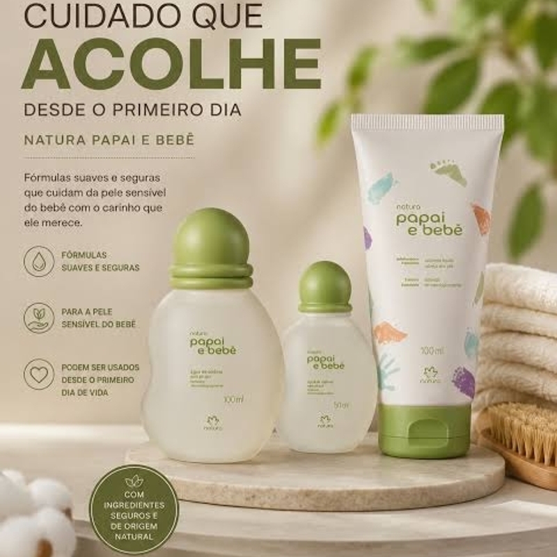 Presente natura papai e bebê