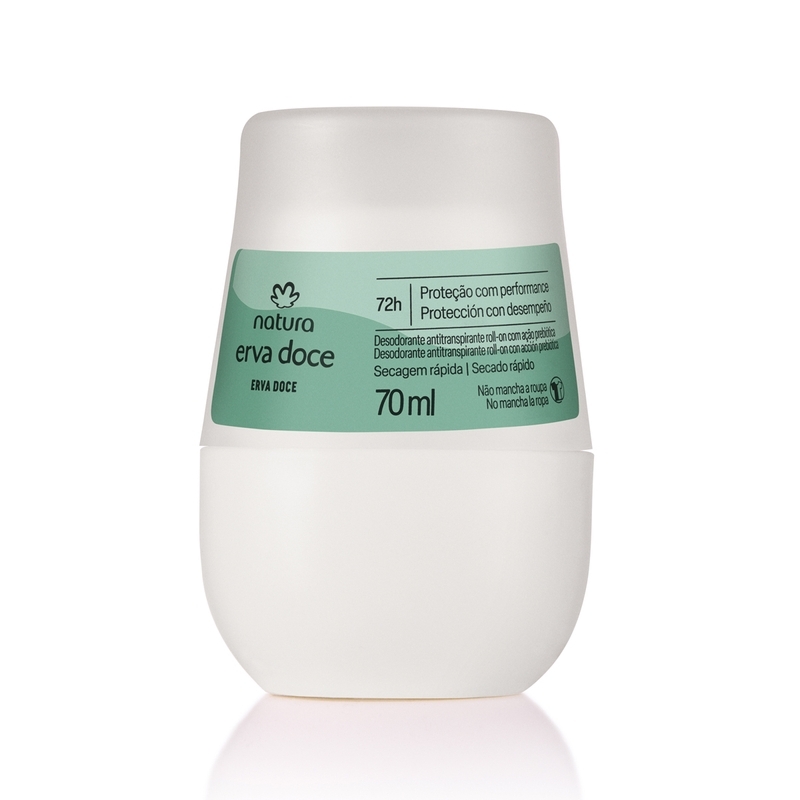 Desodorante Antitranspirante Roll-on Natura Erva Doce 70 ml