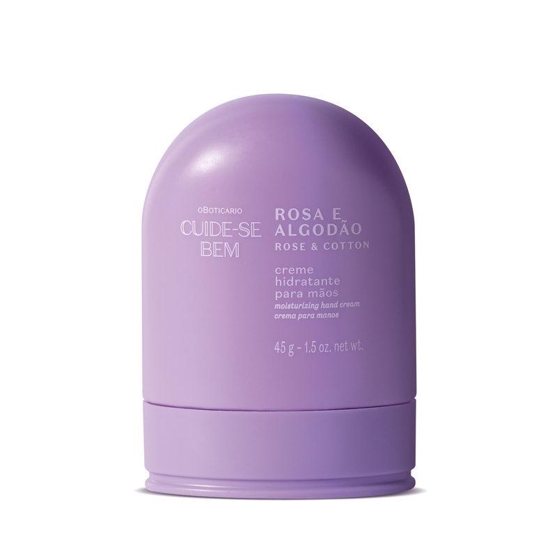 Creme Hidratante Para Mãos Cuide-Se Bem Rosa E Algodão 45G