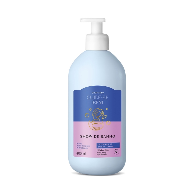 Loção Desodorante Hidratante Corporal Cuide-Se Bem Show De Banho 400Ml