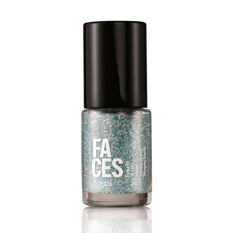 Esmalte faces glitter azul - 6 ml